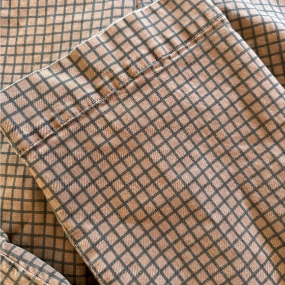 Marine Layer Rust Plaid Cropped Pants - Picture 7 of 15